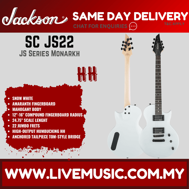 Jackson JS22 SC - JS Series Monarkh Electric Guitar - Snow White (JS22 / JS 22)