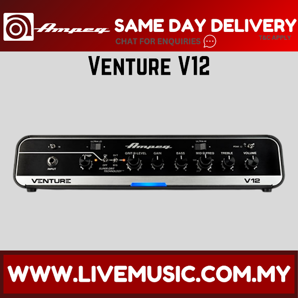 Ampeg VENTURE V12 1200 Watt Bass Amplifier Head ( Venture-V12 / VentureV12 )