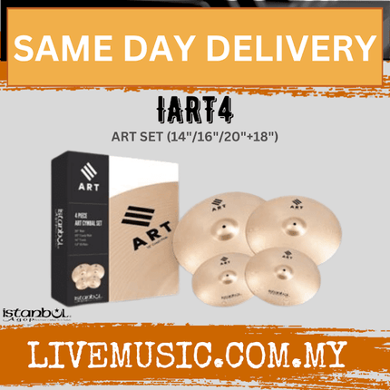Istanbul Agop Cymbals IART 4 Piece Set 14" Hi-Hats 16" 18" Crash 20" Ride Set ( IART-4 / ART 4 )