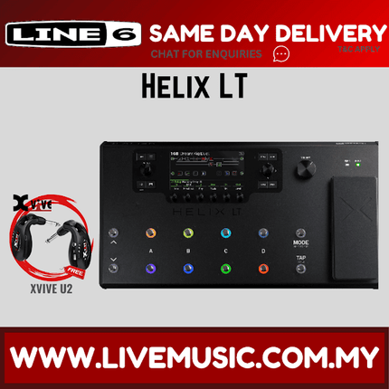 LINE 6 Helix LT - Multi-effects Floorboard with Xvive U2 Wireless System