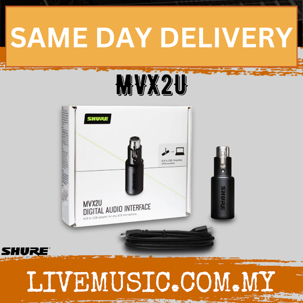Shure MVX2U MOTIV XLR to USB-C Streaming Adapter