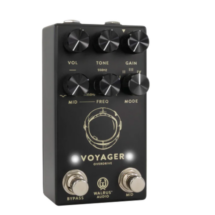 Walrus Audio Voyager Preamp & Overdrive MKII Guitar Effects Pedal, Black