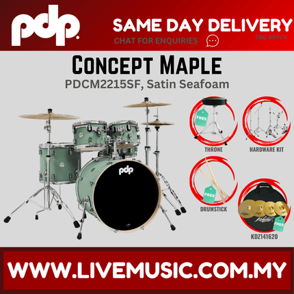 PDP by DW CM5 Concept Maple Shell Pack - 5-piece With KDZ141620 Cymbal Set ( PDCM2215 )