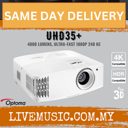 Optoma UHD35+  Lightning-Fast 240Hz Cinema Gaming Projector ( UHD35+ / UHD 35+ )