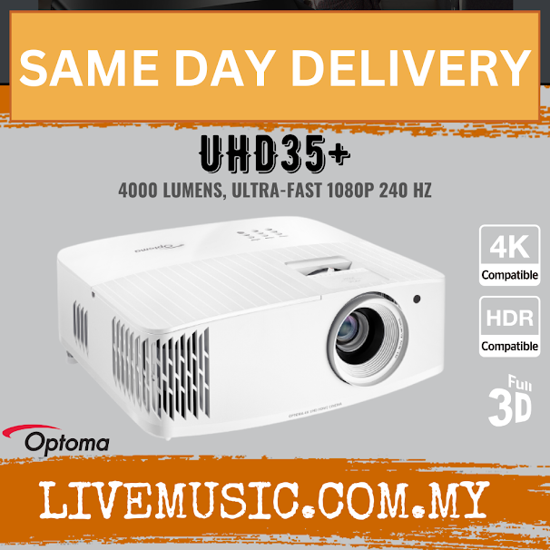 Optoma UHD35+  Lightning-Fast 240Hz Cinema Gaming Projector ( UHD35+ / UHD 35+ )
