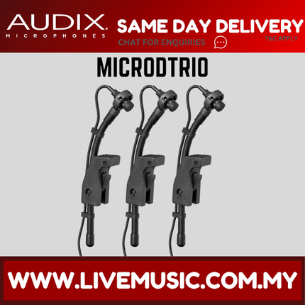 Audix MicroD Trio Pack Miniature Condenser Clip-on Microphone ( MicroD-Trio / MicroDTrio )