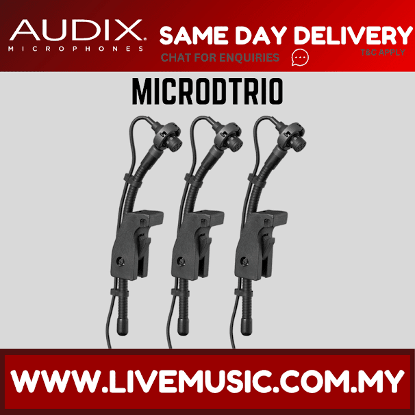 Audix MicroD Trio Pack Miniature Condenser Clip-on Microphone ( MicroD-Trio / MicroDTrio )
