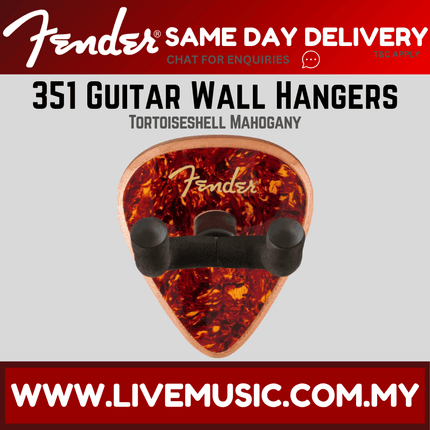 Fender 351 Guitar Wall Hanger, Tortoiseshell Mahogany