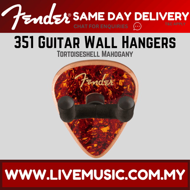Fender 351 Guitar Wall Hanger, Tortoiseshell Mahogany