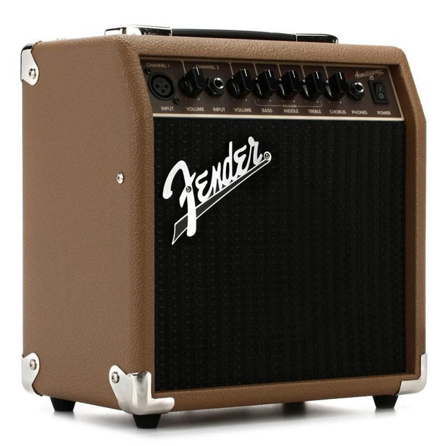 Acoustasonic 15 amp head, tan sides and black front grille with knob controls