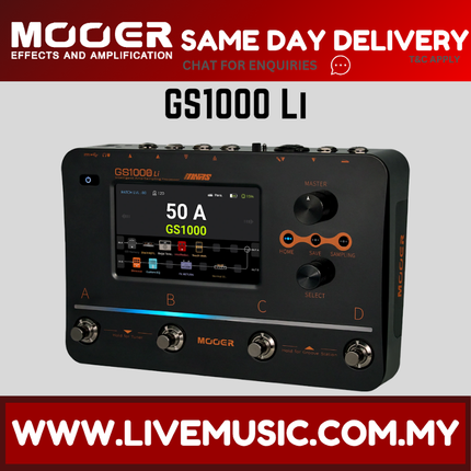Mooer GS1000 Li Multi Effects with Amp Profiling & Built-In Lithium Battery ( GS1000Li )