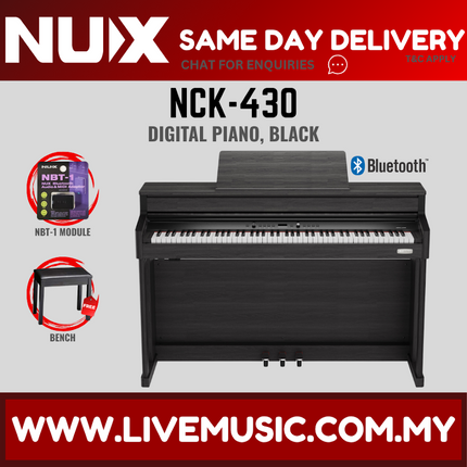 NUX NCK-430 88-Key Digital Piano Scaled Hammer-Action Weighted - Black ( NCK430 / NCK 430 )