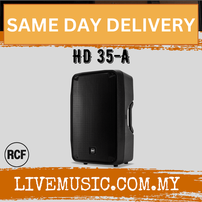 RCF HD 35-A 15" 2-Way 1400W Active Speaker With Speaker Stand And Cable - Each / Pair ( HD35A / HD 35 A )