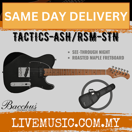 Bacchus TACTICS-ASH/RSM Electric Guitar - SEE-THROUGH NIGHT ( TACTICS ASH RSM ) (Copy)