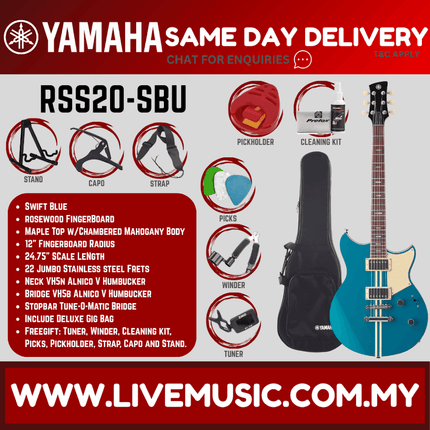 Yamaha Revstar Standard RSS20 Electric Guitar - Swift Blue ( RSS20 / RSS 20 )