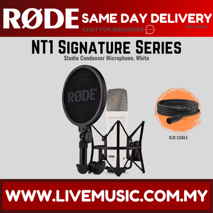 RODE NT1 Signature Series Large-Diaphragm Condenser Microphone - White