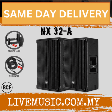 RCF NX 32-a Active Two Way Multipurpose Speaker With Speaker Stand And Cable - Each / Pair ( NX32A / NA 32 A )