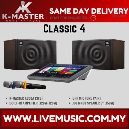 K-Master Classic Family Package Karaoke System Full Set Family KTV w/Jbl Packages ( K300A K19PLUS MK08 K19+ )