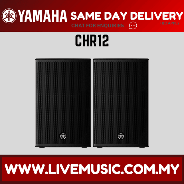 Yamaha CHR12 2-Way 1000W 12" Passive Loudspeaker w/Speaker Stand - Each / Pair ( CHR12 / CHR 12 )