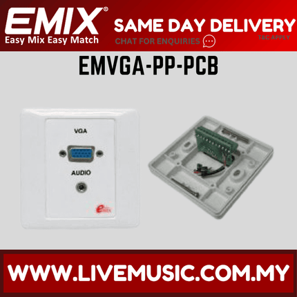 Emix EMVGA-PP-PCB VGA Panel with Mini Stereo Jack comes with PCB ( EMVGAPPPCB / EMVGA PP PCB )