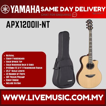 Yamaha APX1200II 41 Solid Spruce Top Acoustic-Electric Guitar - Natural ( APX-1200II / APX1200II-NT )