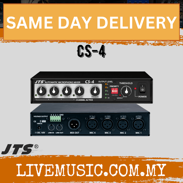 JTS CS-4 4-Channel Automatic Microphone Mixer ( CS4 / CS 4 )