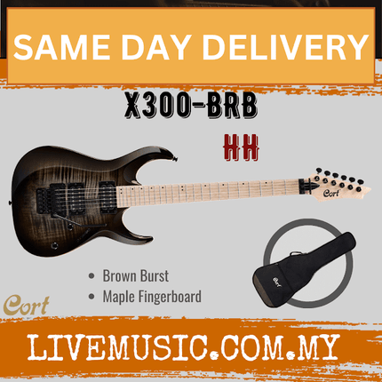 Cort X Series X300-BRB Electric Guitar with Bag ( X300BRB / X300 BRB )