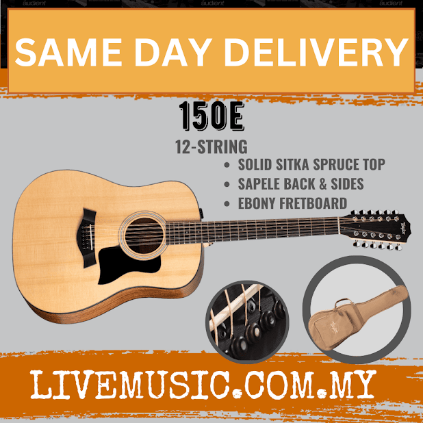 Taylor 150e Dreadnought, 12-String, Walnut Body Woods Acoustic-Electric Guitar