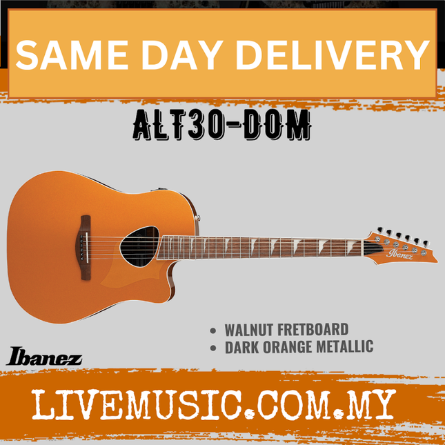 Ibanez Altstar ALT30 Acoustic-Electric Guitar, Night Blue Metallic / Dark Orange Metallic / Black Metallic ( ALT-30 /ALT 30)
