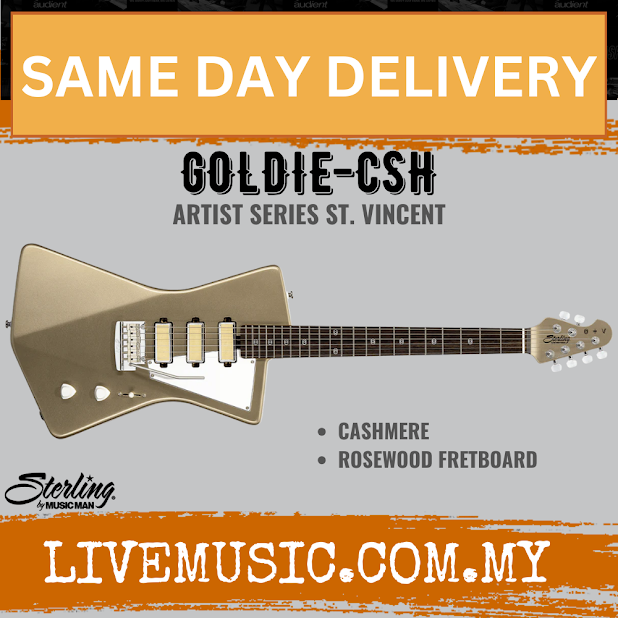 Sterling GOLDIE-CSH St. Vincent Signature Electric Guitar, Cashmere ( GOLDIE CSH / GOLDIECSH )