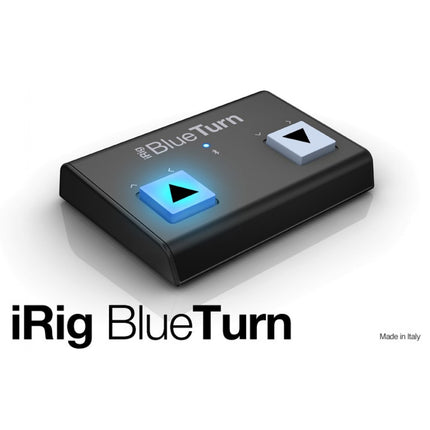 IK Multimedia iRig Blueturn -  Backlit Silent Bluetooth Turner (Blue Turn)