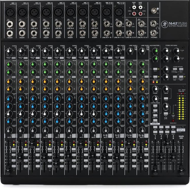 Mackie 1642VLZ4 16 Channel Mixer Analog Compact Mixers With Onyx (1642 VLZ4/1642-VLZ4)