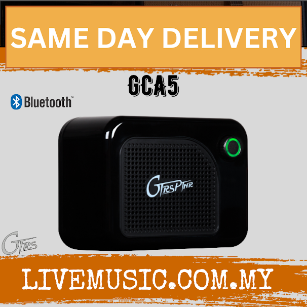 GTRS PTNR GCA5 White Mini Bluetooth Amplifier Guitar Amp - Black