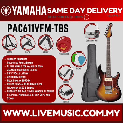 Yamaha PAC611VFM Pacifica Electric Guitar - ( PAC 611VFM / PAC611VFM )