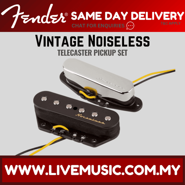 Fender Vintage Noiseless Telecaster Pickup, Set of 2