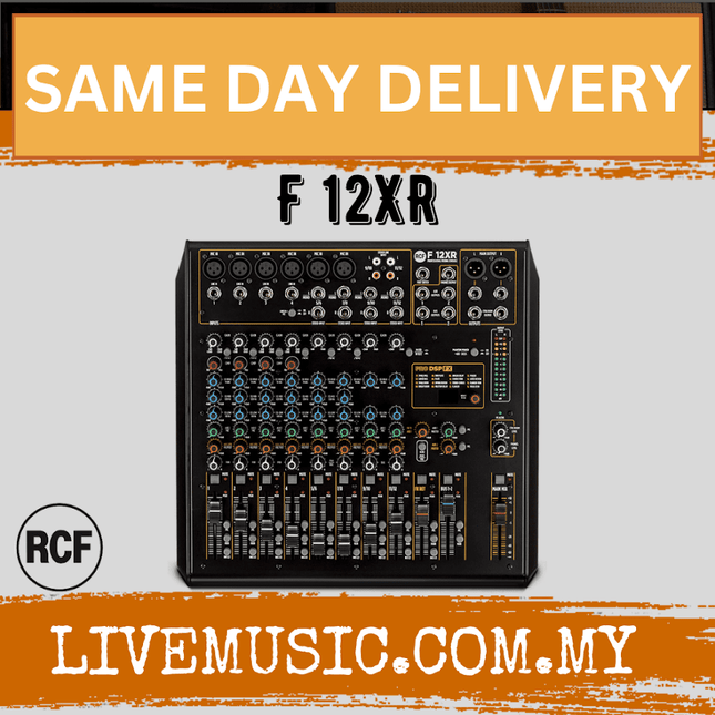 RCF F 12XR 12-channel Mixing Console with Multi-fx & Recording ( F12XR / F-12XR )