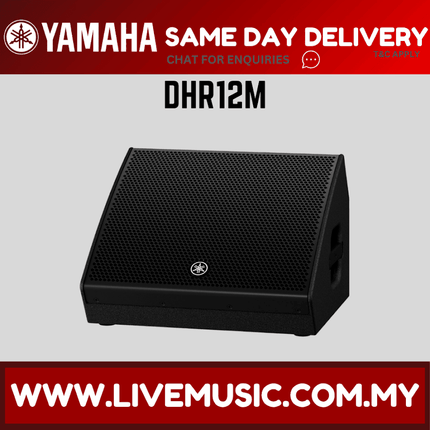 Yamaha DHR12M 1000-Watt 12" Powered Loudspeaker with FREE Mic Cables - Each / Pair ( DHR 12M / DHR-12M )