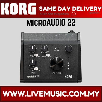 Korg microAUDIO 22 Professional High-Definition Compact Desktop Audio System