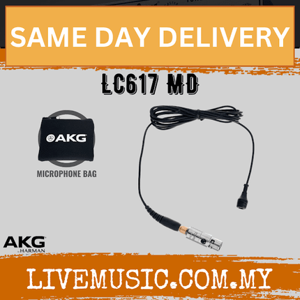 AKG LC617 MD Lapel Microphone with Tie Clip (LC617MD LC617-MD)