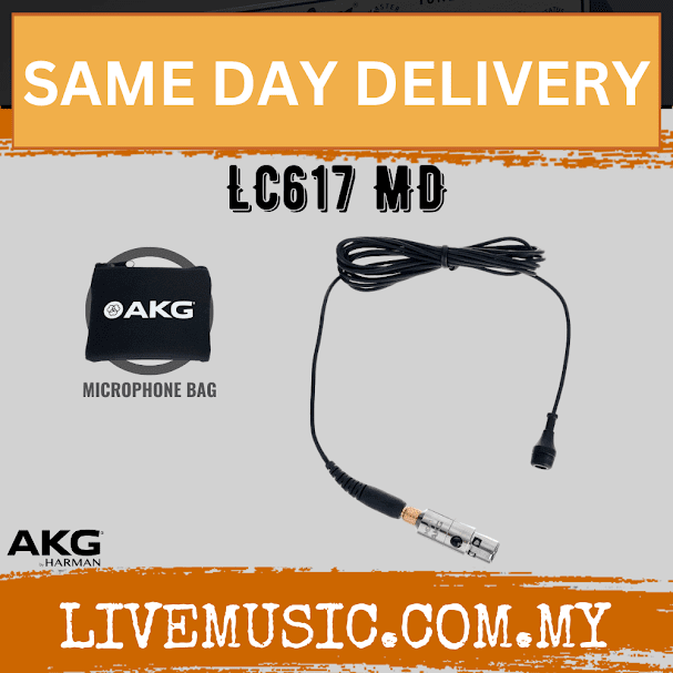 AKG LC617 MD Lapel Microphone with Tie Clip (LC617MD LC617-MD)