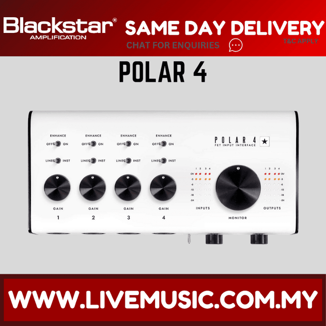Blackstar Polar 4 – 4 Channel Guitar Audio Interface ( Polar-4 / Pnolar4 )