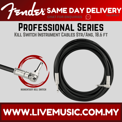 Fender Professional Series Kill Switch 18.6FT Straight/Angled Instrument Cable