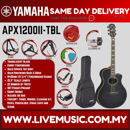 Yamaha APX1200II 41 Solid Spruce Top Acoustic-Electric Guitar - Natural ( APX-1200II / APX1200II-NT )