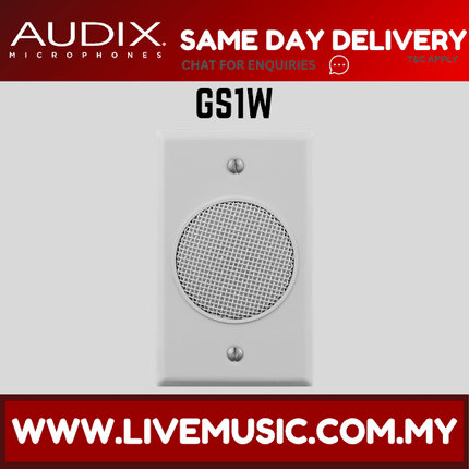 Audix GS1 Installed Sound Microphone - White (GS 1W / GS-1)