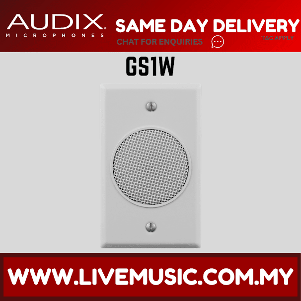 Audix GS1 Installed Sound Microphone - White (GS 1W / GS-1)