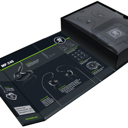 Mackie MP-240 Hybrid Dual-driver Professional In-Ear Monitors (MP240/MP 240)