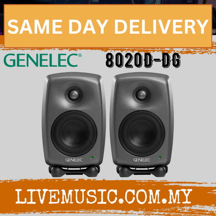 Genelec 8020D 4" 2-Way 50W Active Studio Monitor - Pair - Dark Grey ( 8020-D 8020 D )