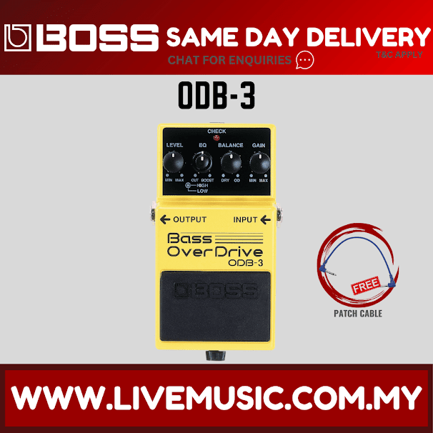 Boss ODB-3 Bass OverDrive Guitar Effect Pedal (ODB3)