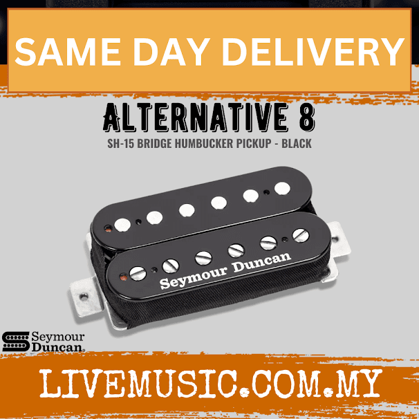 Seymour Duncan SH-15 Alternative 8 Humbucker Pickup, Black (SH15)