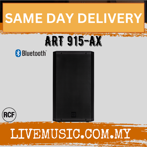 RCF ART 915-AX 2100W 15-inch Powered Bluetooth Speaker w/ Speaker Stand And Cable - Each / Pair ( ART915AX / ART 915AX )